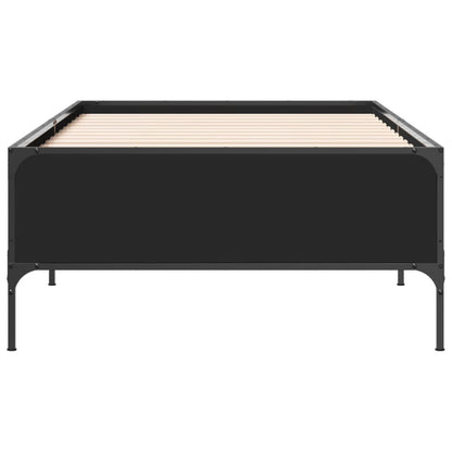 vidaXL Bed Frame without Mattress Black 75x190 cm Small Single