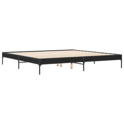 vidaXL Bed Frame without Mattress Black 200x200 cm