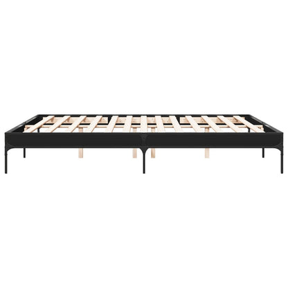 vidaXL Bed Frame without Mattress Black 200x200 cm