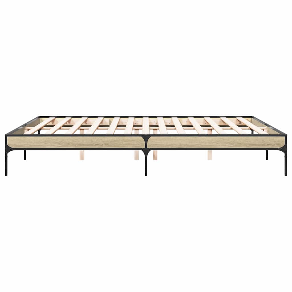 vidaXL Bed Frame without Mattress Sonoma Oak 200x200 cm