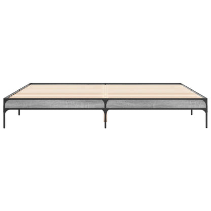 vidaXL Bed Frame without Mattress Grey Sonoma 200x200 cm