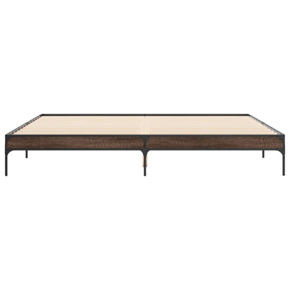 vidaXL Bed Frame without Mattress Brown Oak 200x200 cm