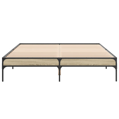 vidaXL Bed Frame without Mattress Sonoma Oak 160x200 cm