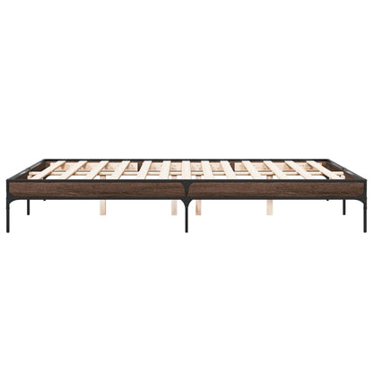 vidaXL Bed Frame without Mattress Brown Oak 160x200 cm