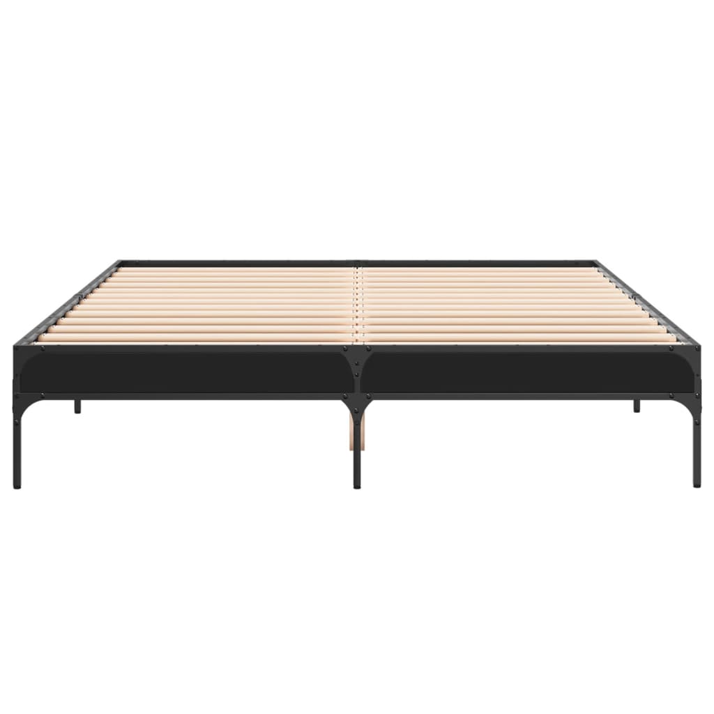 vidaXL Bed Frame without Mattress Black 140x200 cm