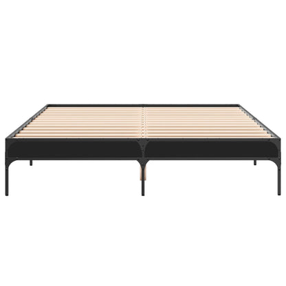vidaXL Bed Frame without Mattress Black 140x200 cm