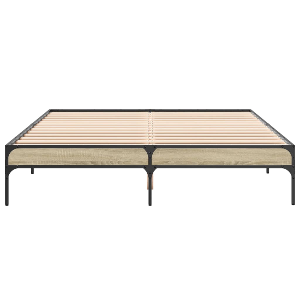 vidaXL Bed Frame without Mattress Sonoma Oak 140x200 cm