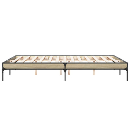 vidaXL Bed Frame without Mattress Sonoma Oak 140x200 cm