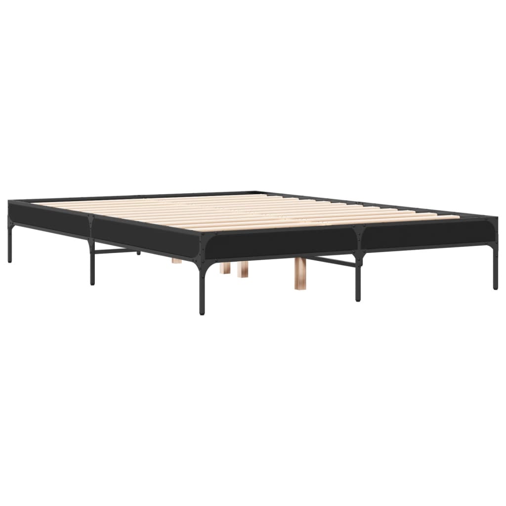 vidaXL Bed Frame without Mattress Black 120x200 cm