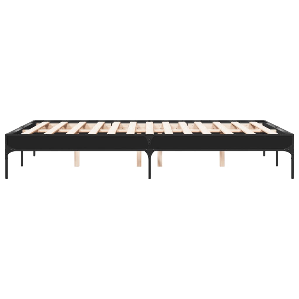vidaXL Bed Frame without Mattress Black 120x200 cm