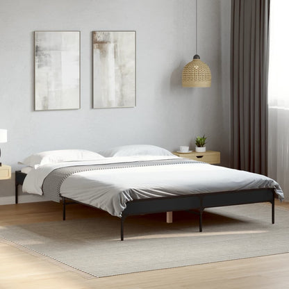 vidaXL Bed Frame without Mattress Black 120x200 cm