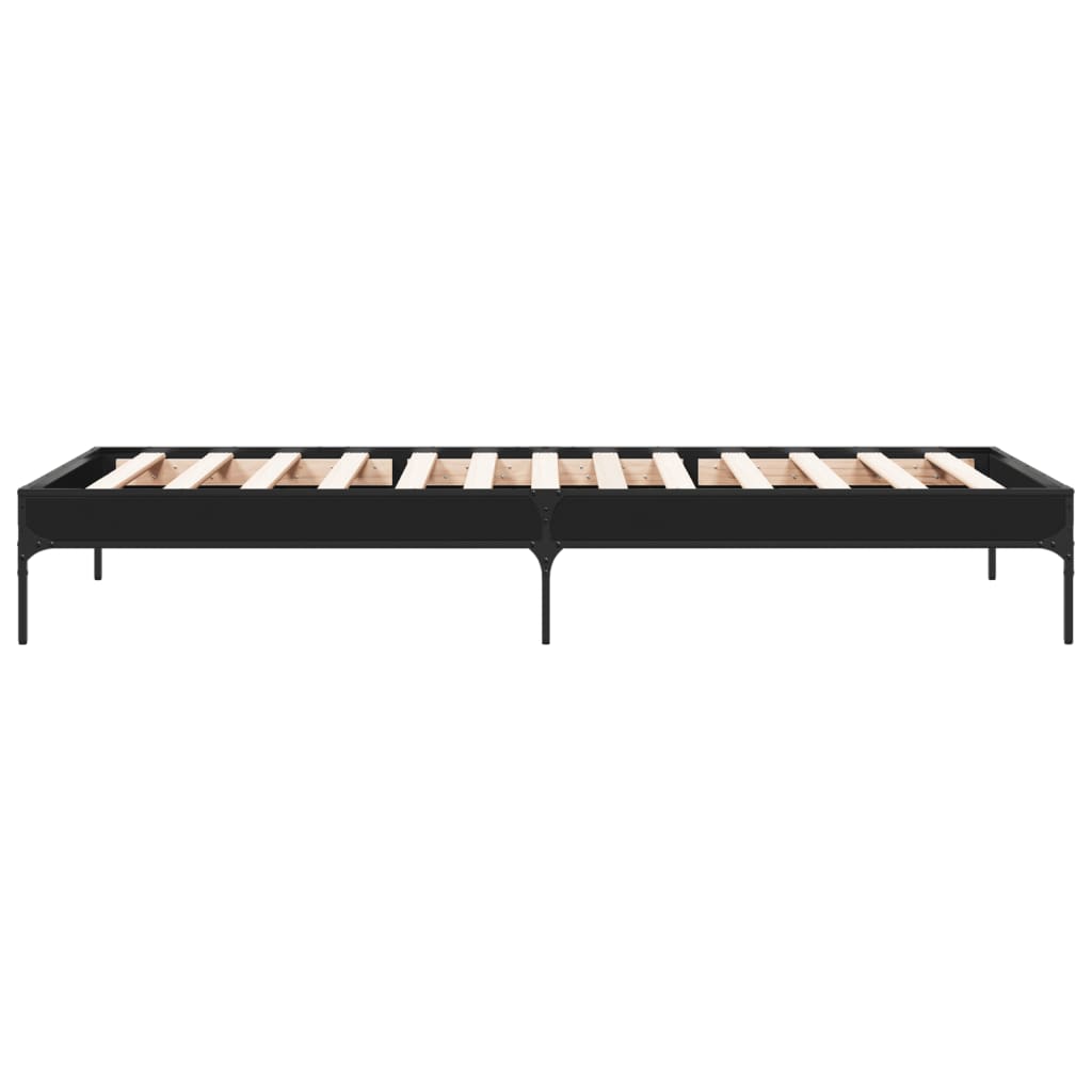 vidaXL Bed Frame without Mattress Black 100x200 cm