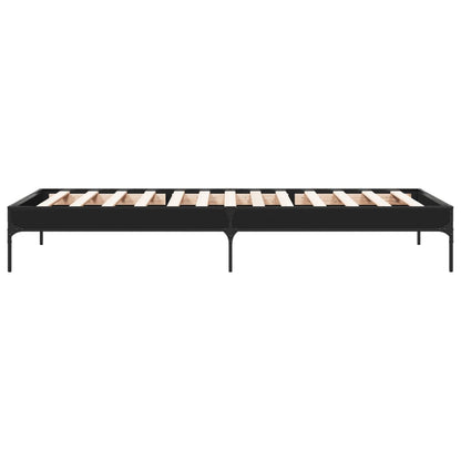 vidaXL Bed Frame without Mattress Black 100x200 cm