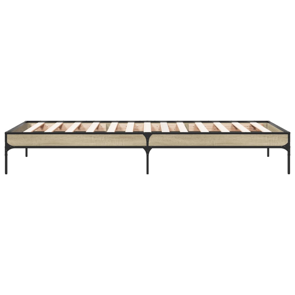 vidaXL Bed Frame without Mattress Sonoma Oak 100x200 cm