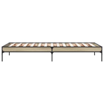 vidaXL Bed Frame without Mattress Sonoma Oak 100x200 cm