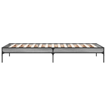 vidaXL Bed Frame without Mattress Grey Sonoma 100x200 cm