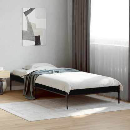 vidaXL Bed Frame without Mattress Black 90x200 cm