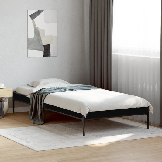 vidaXL Bed Frame without Mattress Black 90x200 cm