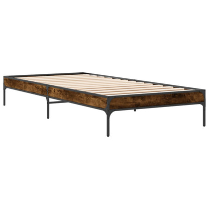 vidaXL Bed Frame without Mattress Smoked Oak 90x200 cm