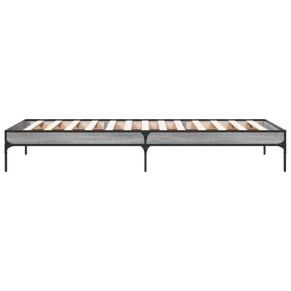 vidaXL Bed Frame without Mattress Grey Sonoma 90x200 cm
