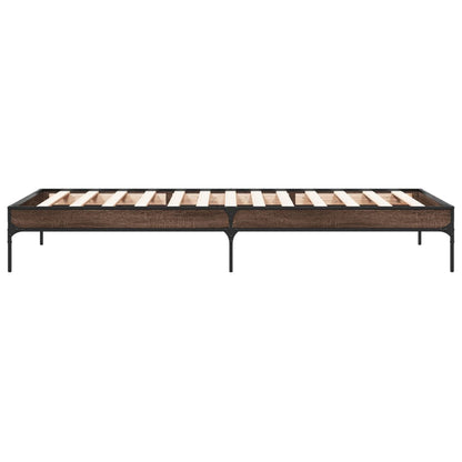 vidaXL Bed Frame without Mattress Brown Oak 90x200 cm