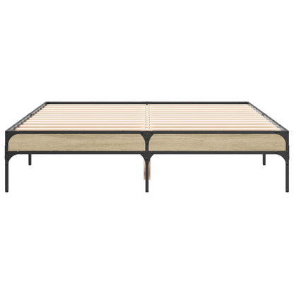 vidaXL Bed Frame without Mattress Sonoma Oak 140x190 cm