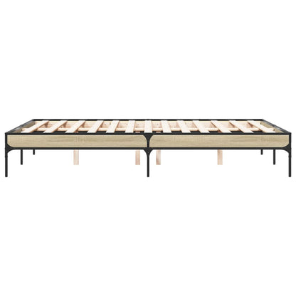 vidaXL Bed Frame without Mattress Sonoma Oak 140x190 cm