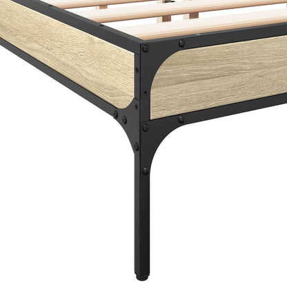 vidaXL Bed Frame without Mattress Sonoma Oak 140x190 cm