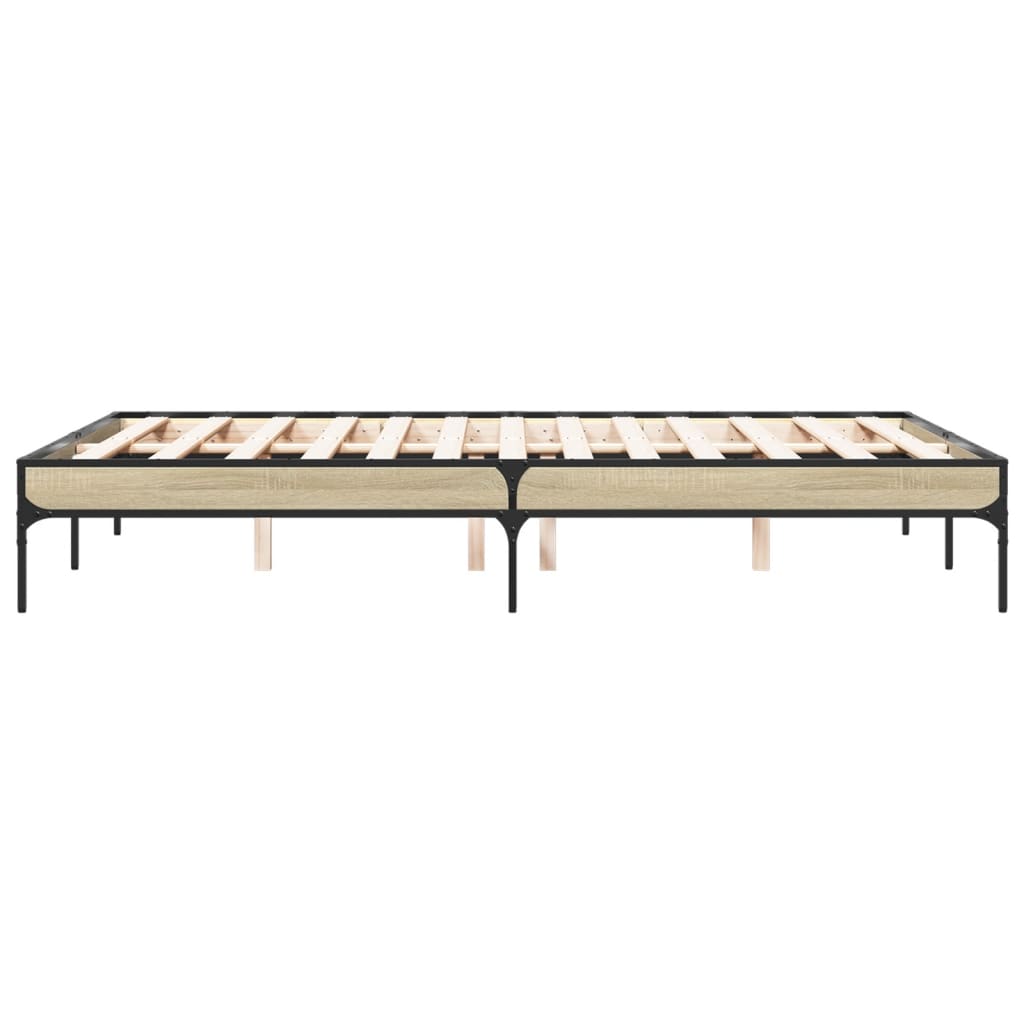 vidaXL Bed Frame without Mattress Sonoma Oak 135x190 cm Double