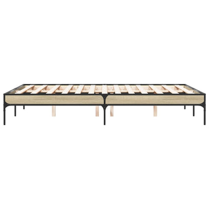 vidaXL Bed Frame without Mattress Sonoma Oak 135x190 cm Double