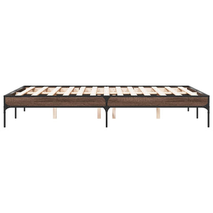 vidaXL Bed Frame without Mattress Brown Oak 135x190 cm Double