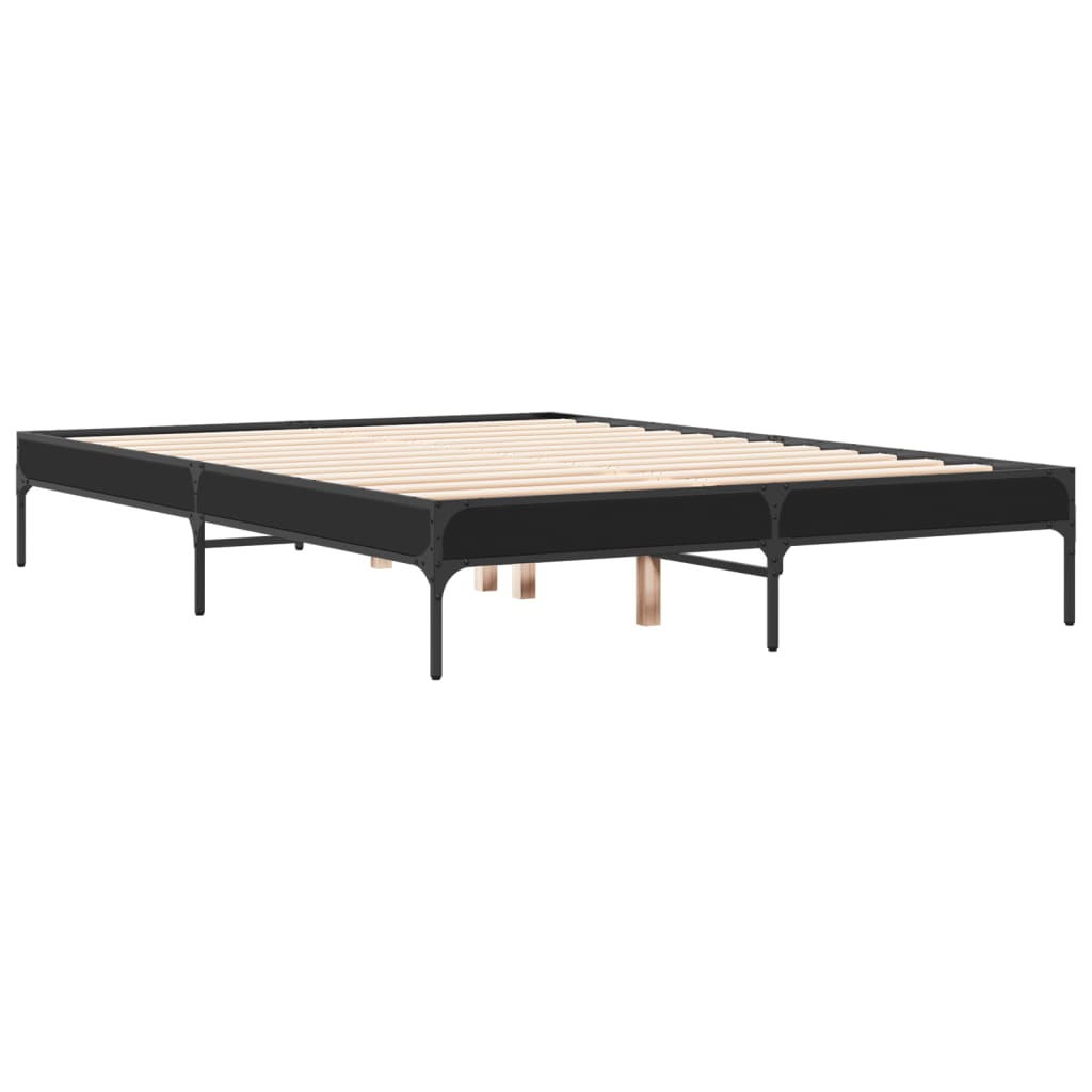 vidaXL Bed Frame without Mattress Black 120x190 cm Small Double