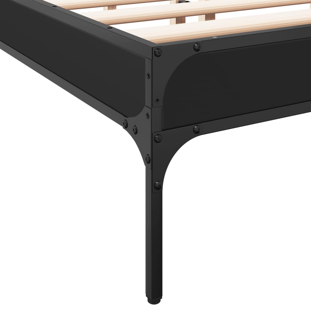 vidaXL Bed Frame without Mattress Black 120x190 cm Small Double