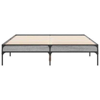 vidaXL Bed Frame without Mattress Grey Sonoma 120x190 cm Small Double