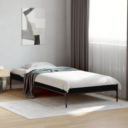 vidaXL Bed Frame without Mattress Black 90x190 cm Single
