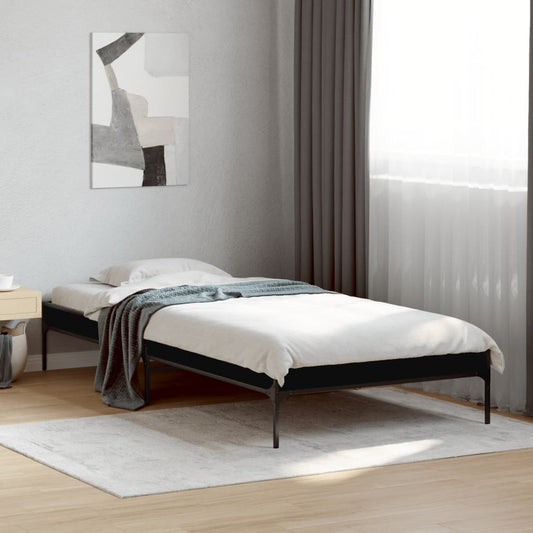 vidaXL Bed Frame without Mattress Black 90x190 cm Single