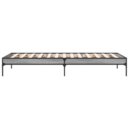 vidaXL Bed Frame without Mattress Grey Sonoma 90x190 cm Single