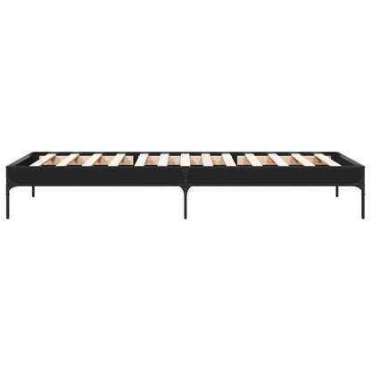 vidaXL Bed Frame without Mattress Black 75x190 cm Small Single