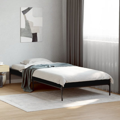 vidaXL Bed Frame without Mattress Black 75x190 cm Small Single