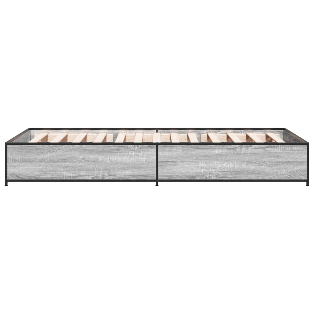 vidaXL Bed Frame without Mattress Grey Sonoma 90x200 cm