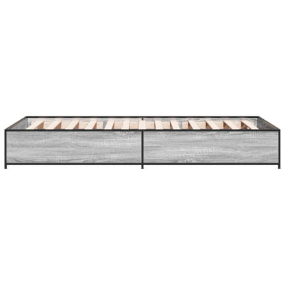 vidaXL Bed Frame without Mattress Grey Sonoma 90x200 cm