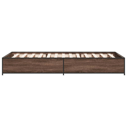 vidaXL Bed Frame without Mattress Brown Oak 90x190 cm Single