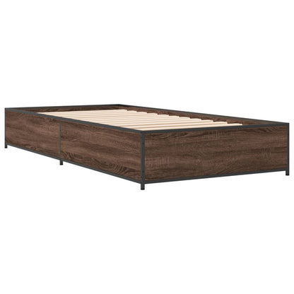 vidaXL Bed Frame without Mattress Brown Oak 90x190 cm Single