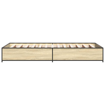vidaXL Bed Frame without Mattress Sonoma Oak 75x190 cm Small Single