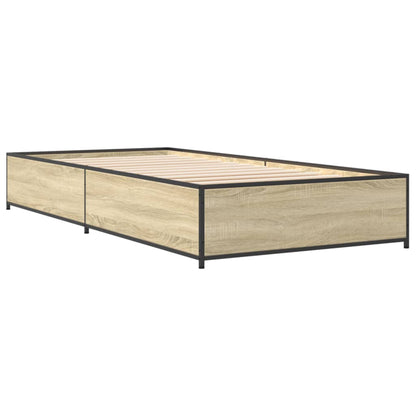 vidaXL Bed Frame without Mattress Sonoma Oak 75x190 cm Small Single