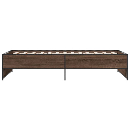 vidaXL Bed Frame without Mattress Brown Oak 90x200 cm