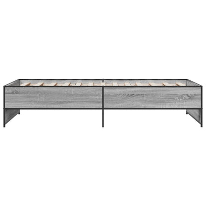 vidaXL Bed Frame without Mattress Grey Sonoma 90x190 cm Single