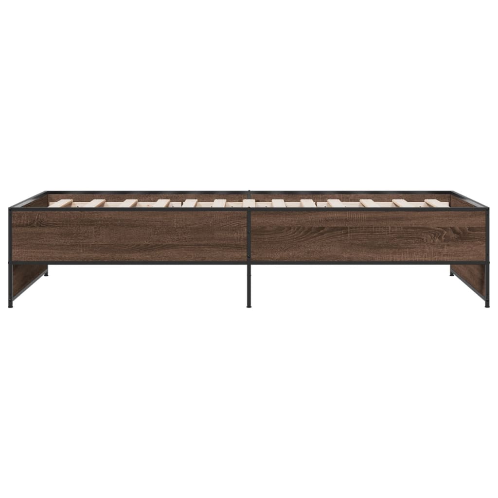 vidaXL Bed Frame without Mattress Brown Oak 90x190 cm Single