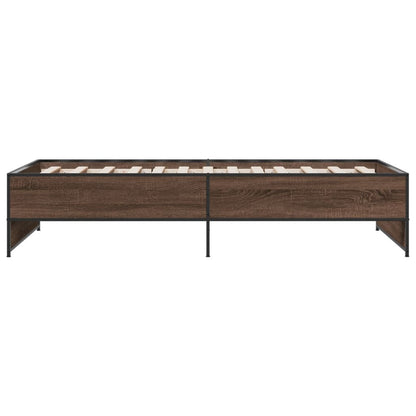 vidaXL Bed Frame without Mattress Brown Oak 90x190 cm Single