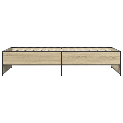 vidaXL Bed Frame without Mattress Sonoma Oak 75x190 cm Small Single